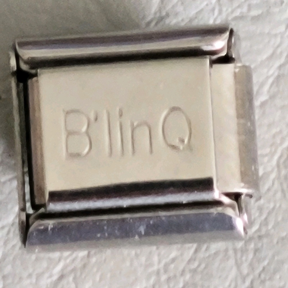 B'linQ Las Vegas Italian Charm Enamel Link Bracelet Modular 9MM Steel Y2K - Picture 3 of 4